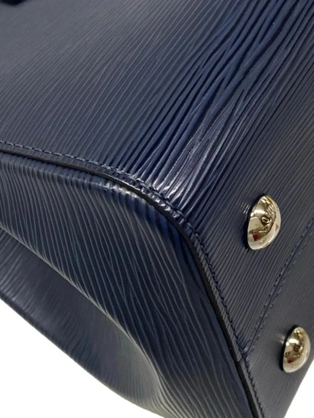 LOUIS VUITTON Soufflot MM M94375 Indigo Blue Epi AA2146 Handbag